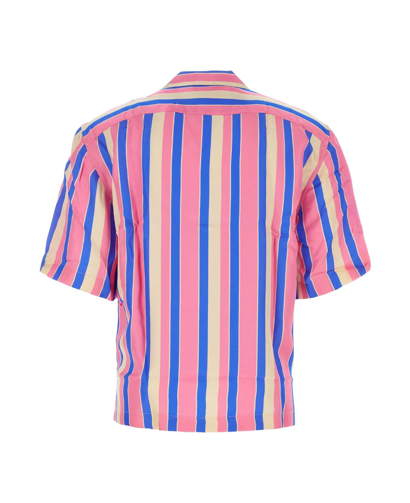 Dries Van Noten Embroidered Satin Oversize Cassi Shirt - PINK シャツ