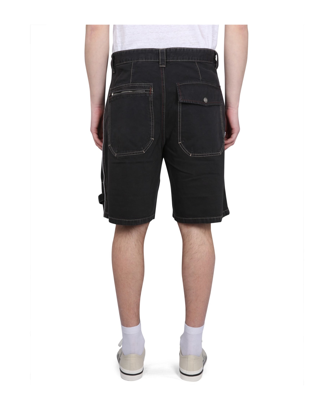 Isabel Marant Peio Denim Bermuda Shorts - BLACK