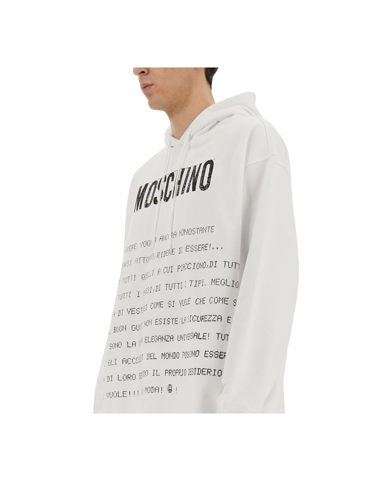 Moschino "archive Message" Hoodie - WHITE