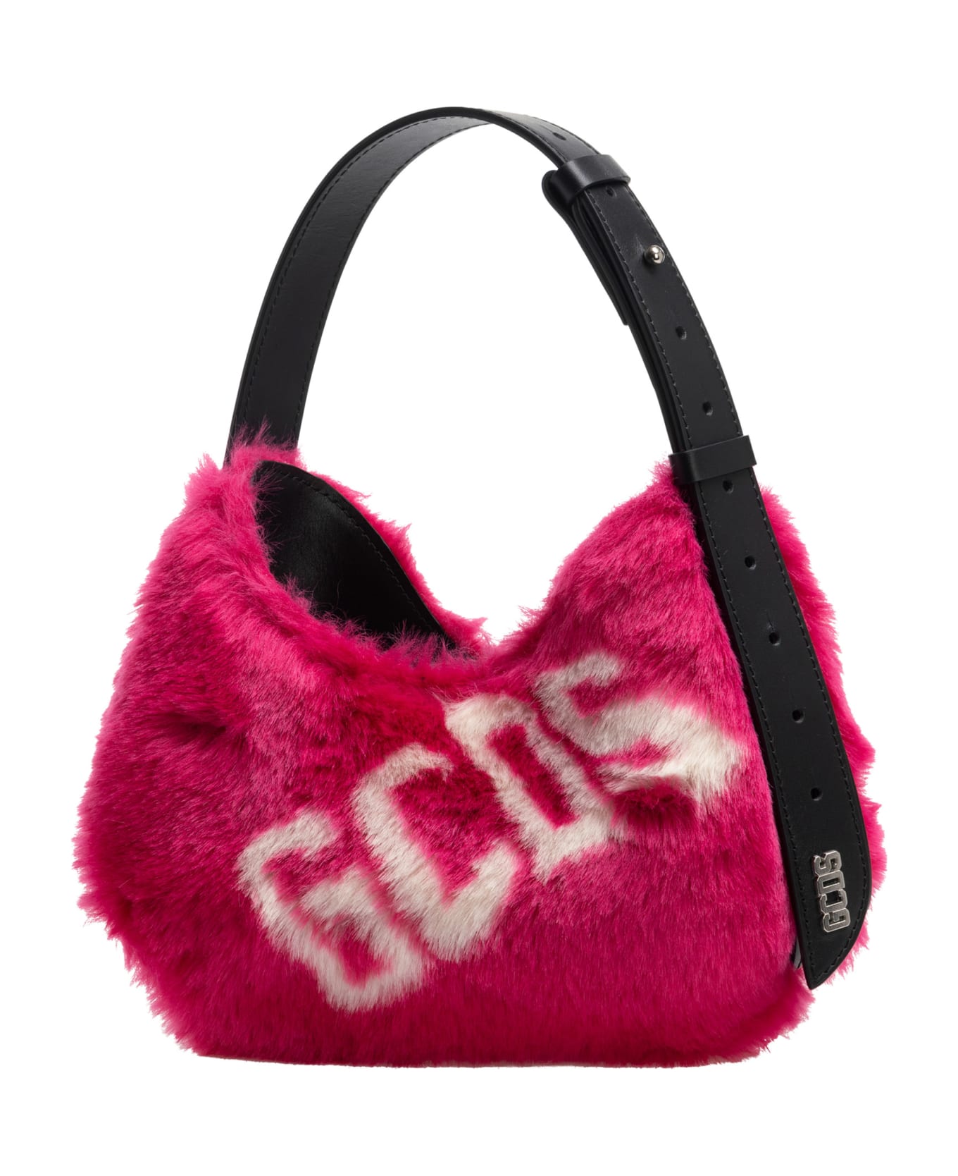 GCDS Comma Twist Leather Hobo Bag - Fuchsia トートバッグ