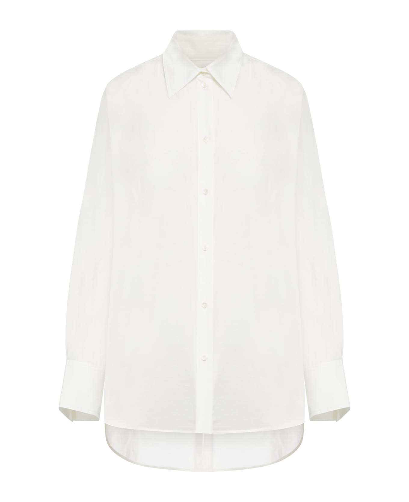 Totême Kimono-sleeve Cotton Shirt - Off White