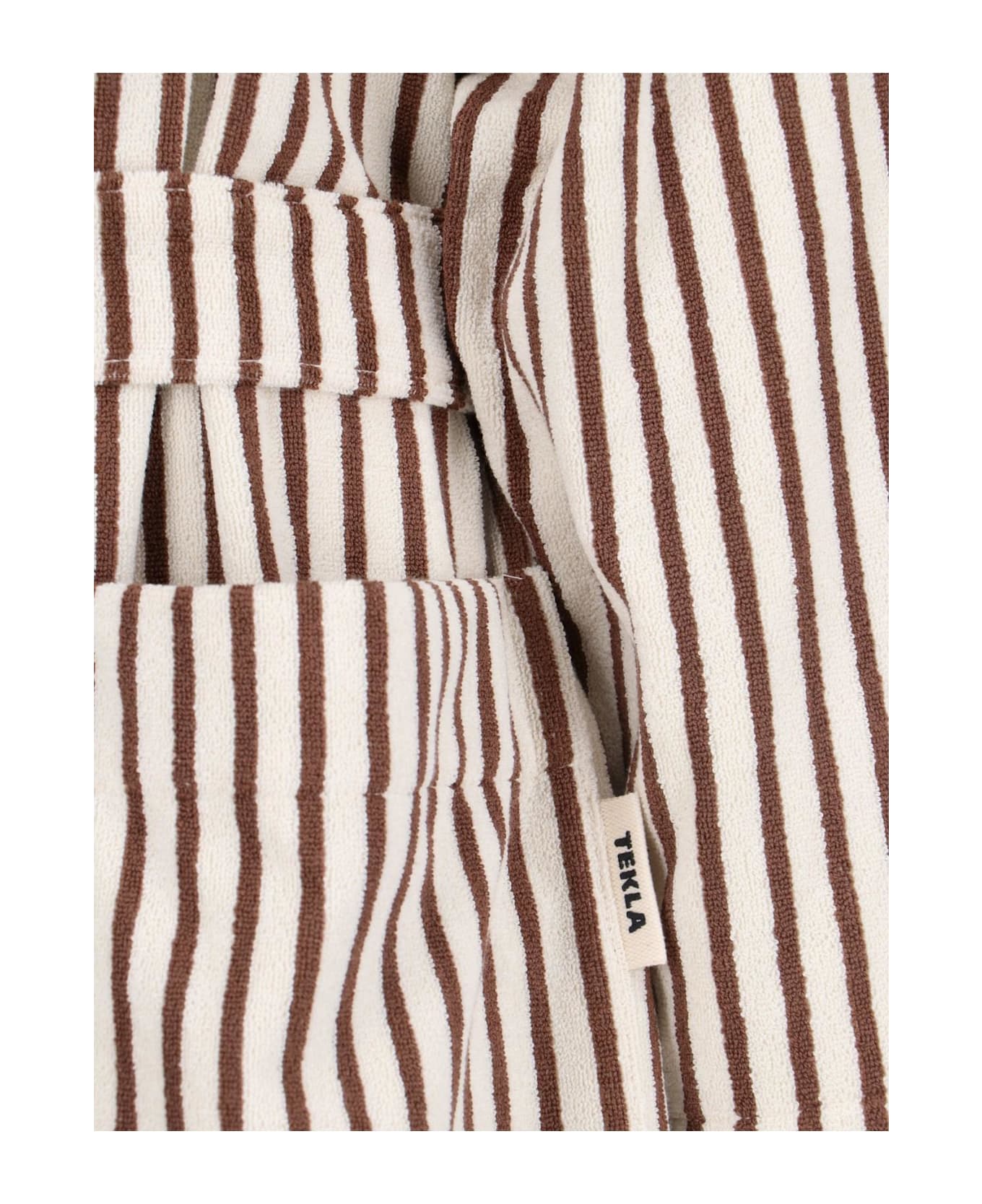 Tekla Striped Bathrobe - Kodiak Stripes