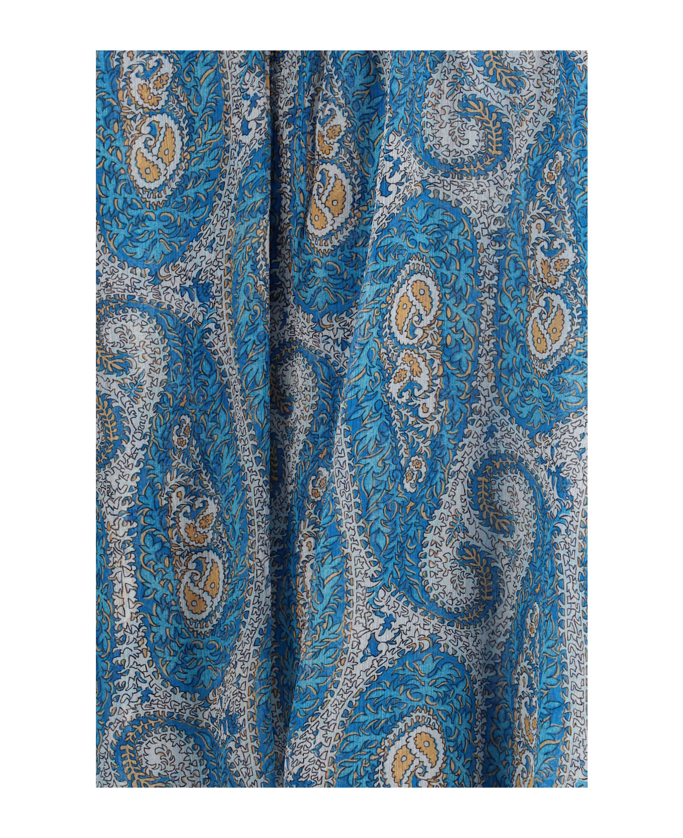 Etro Pleated Shirt With Band Collar