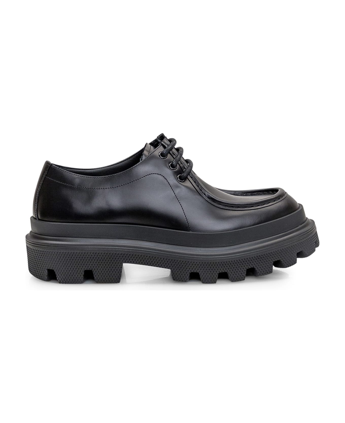 Dolce & Gabbana Derby Leather Shoes - Black