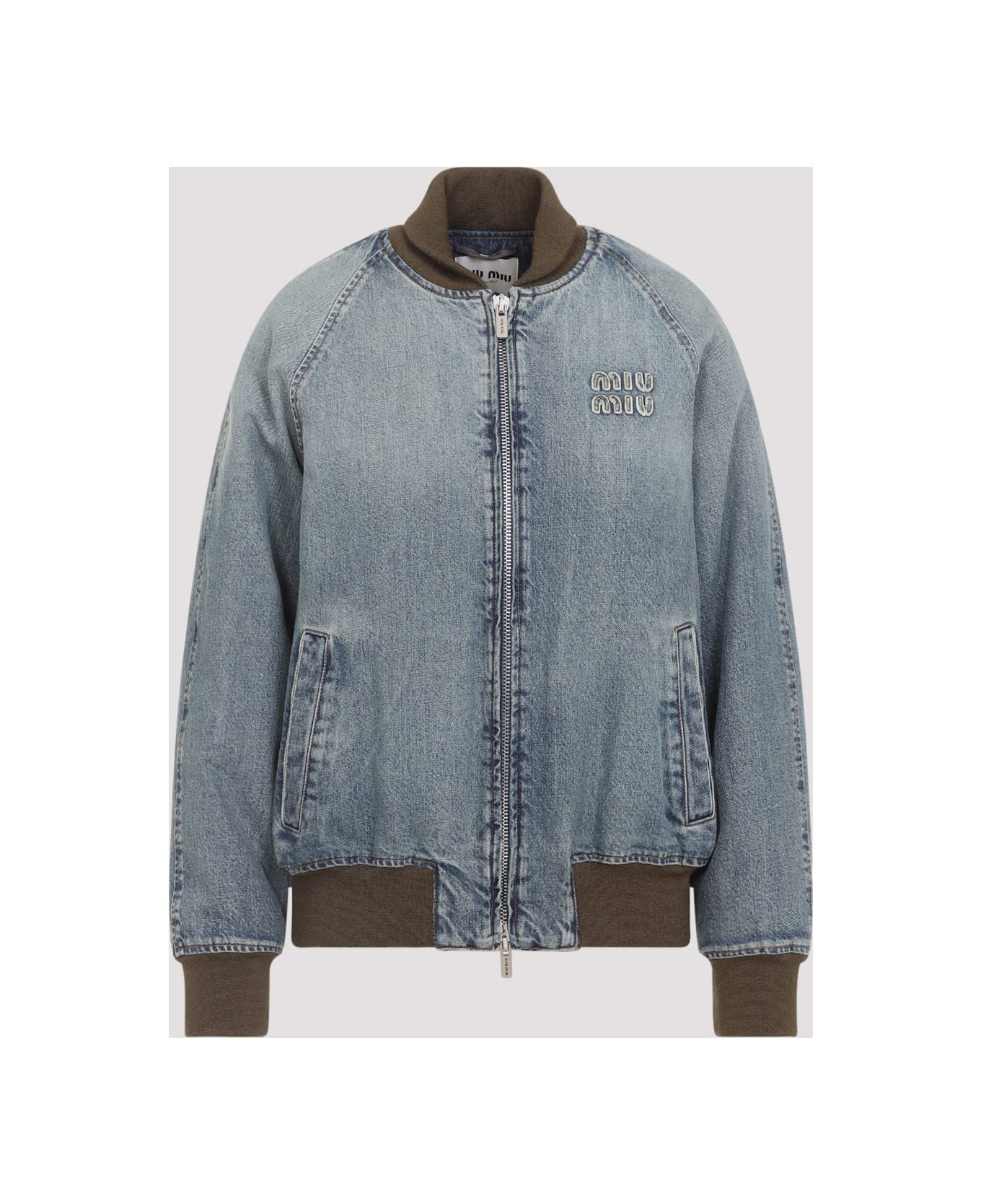 Miu Miu Blouson Jacket - Bleu
