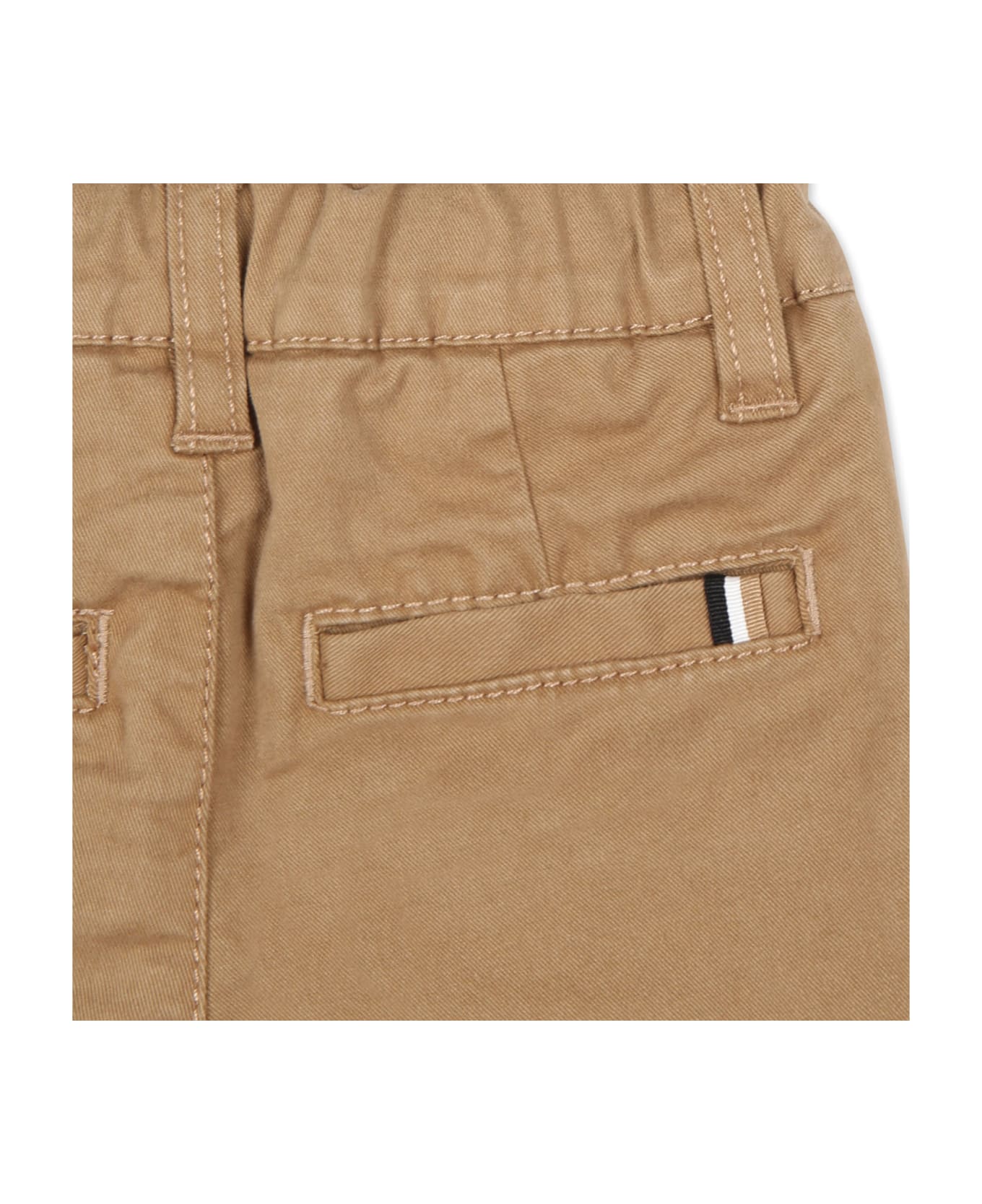 Hugo Boss Brown Trousers For Baby Boy With Logo - Brown
