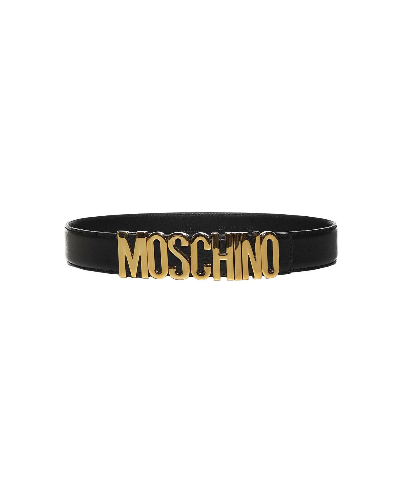 Moschino Logo Plaque Belt Moschino - BLACK