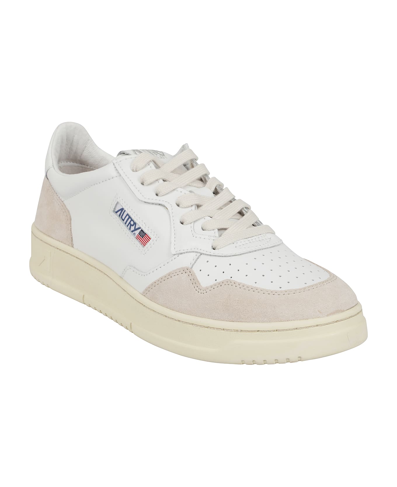 Autry Medalist Low - White Suede