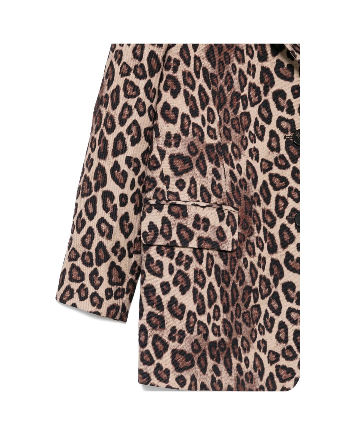 Alberto Biani Brown Leopard-print Jacket - Beige