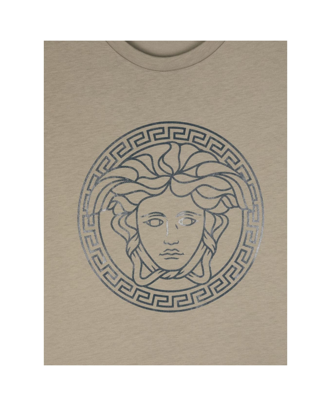 Versace Khaki Green T-shirt Unisex - Beige