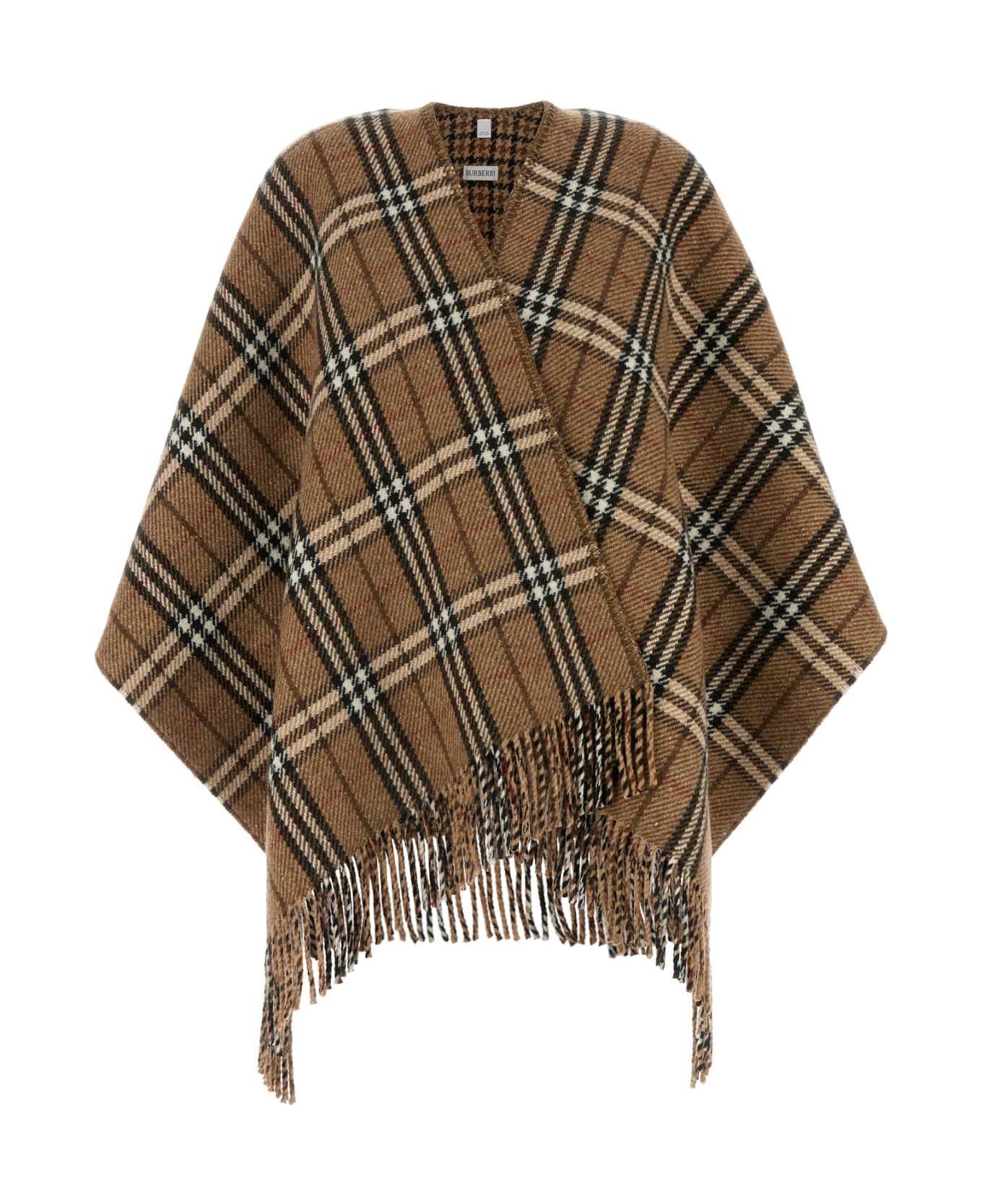 Burberry Embroidered Cashmere Blend Reversible Cape - BUZZARDSAND