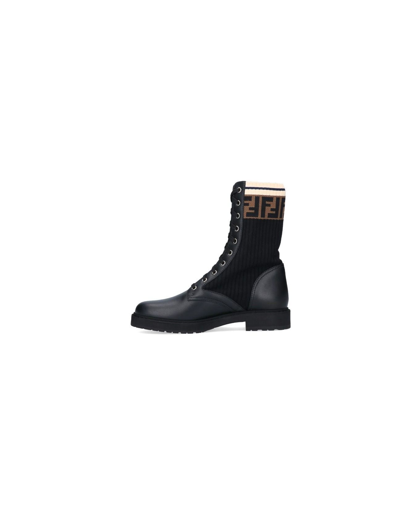Fendi Rockoko Ankle Boots - Ne+ne tab.ner marino
