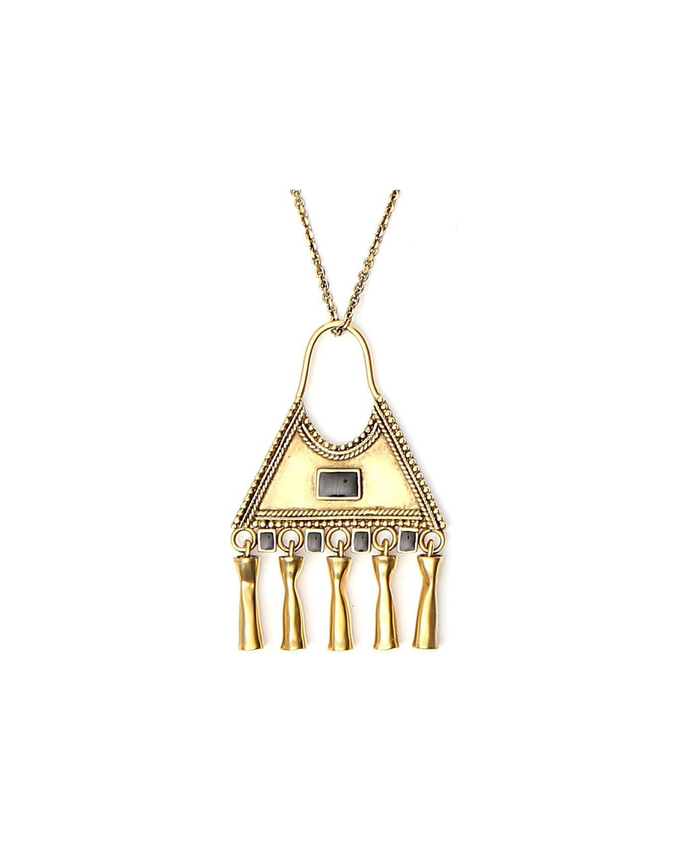 Saint Laurent Triangle Charm Necklace - Nero ネックレス