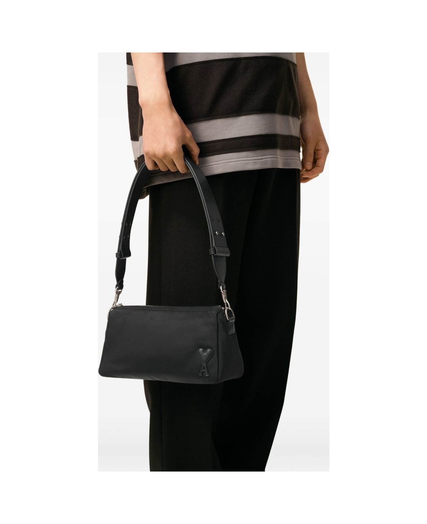 Ami Alexandre Mattiussi Ami Paris Marcel Shoulder Bag - Black