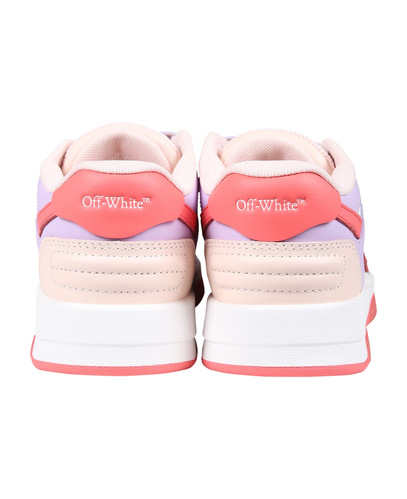 Off-White Pink Sneakers For Girl With Arrows - Multicolor