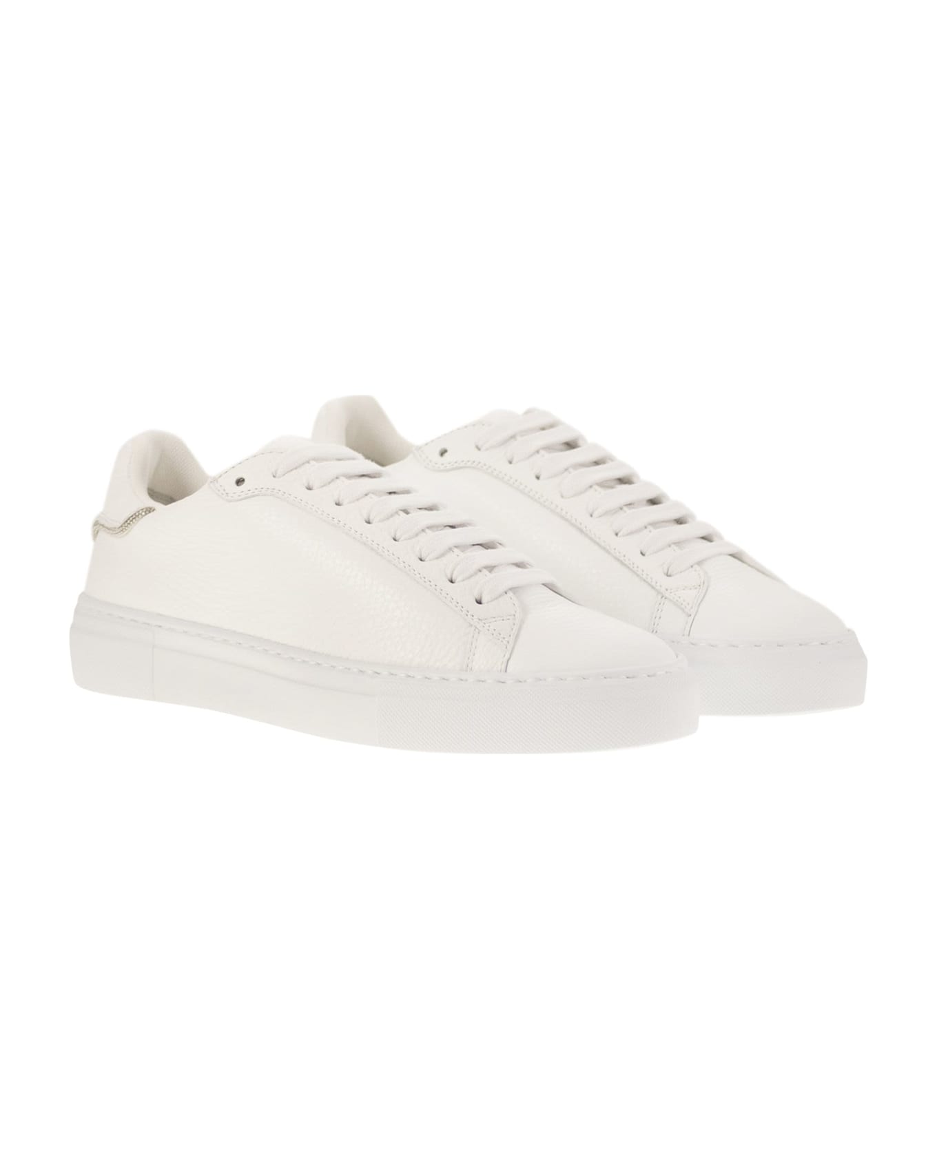 Fabiana Filippi Leather Sneaker - White