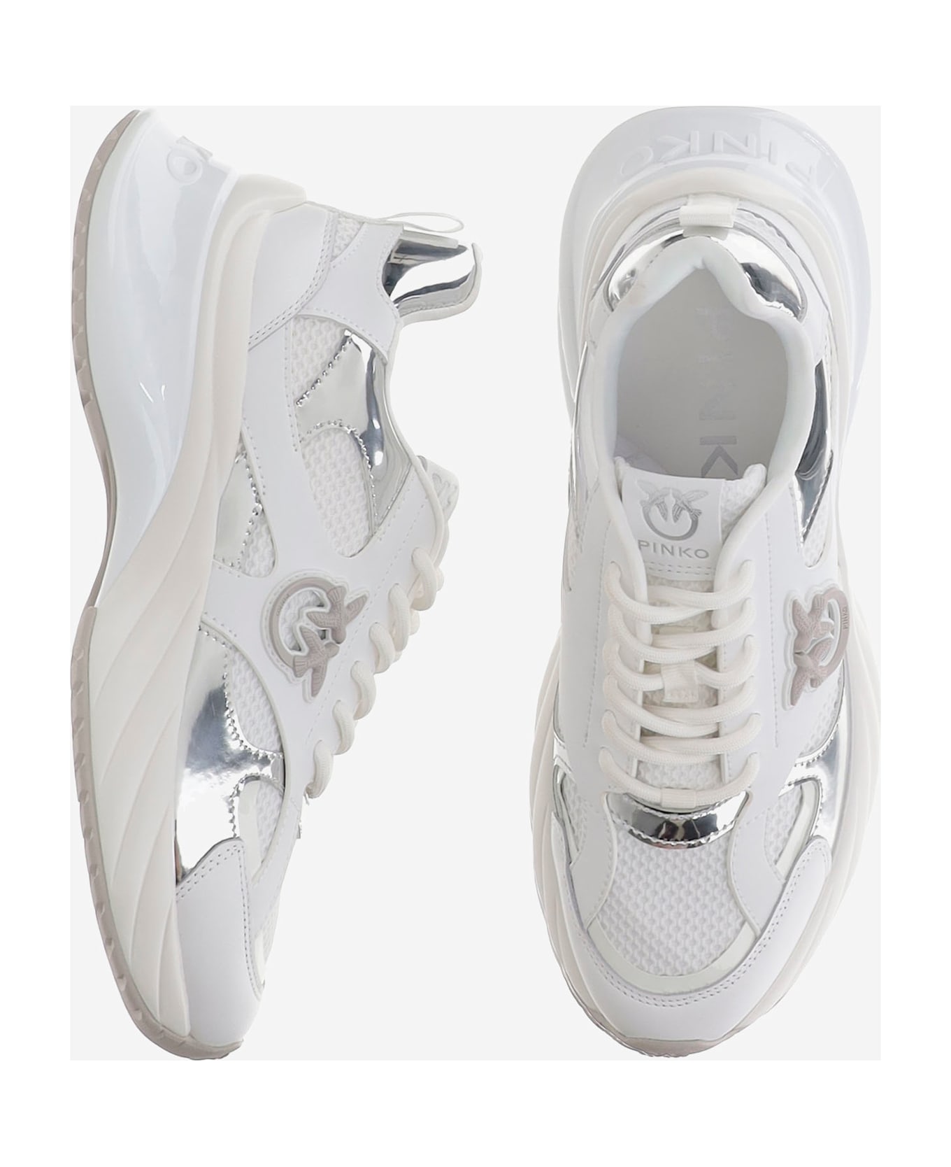 Pinko Sneakers Ariel - MIRROR WHITE/SILVER スニーカー