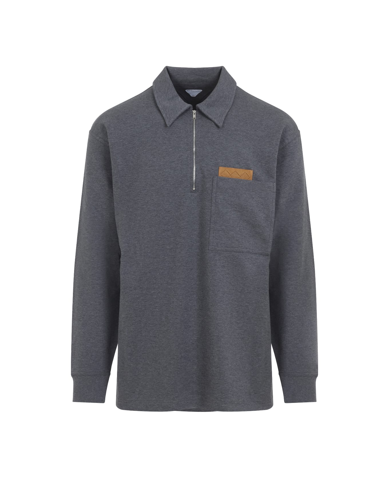 Bottega Veneta Cotton Polo - Dark Grey Melange