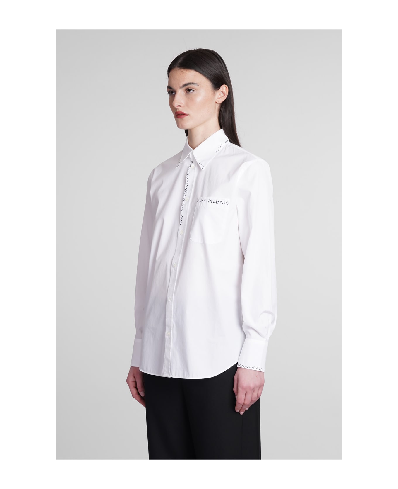 Marni Shirt In White Cotton - white