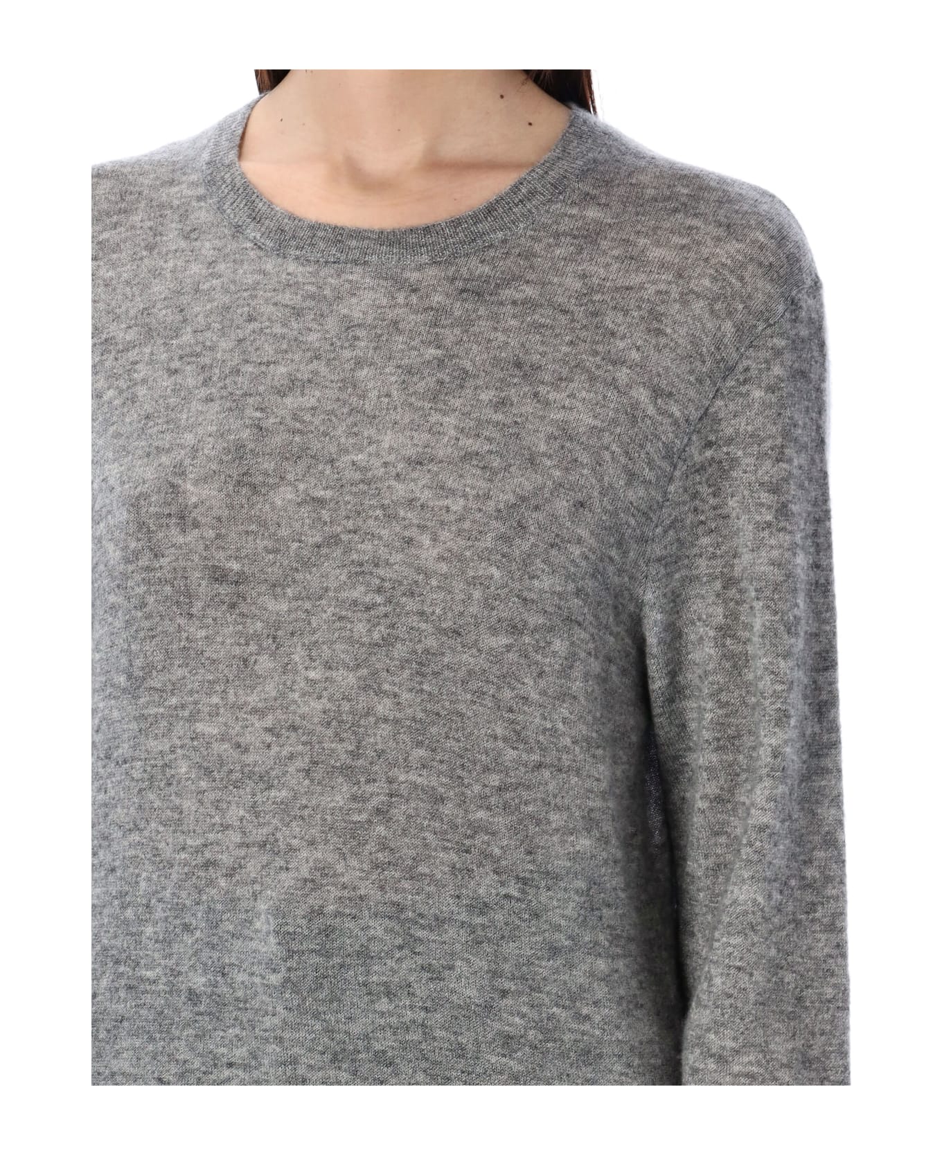 Saint Laurent Cashmere And Silk Sweater - GREY