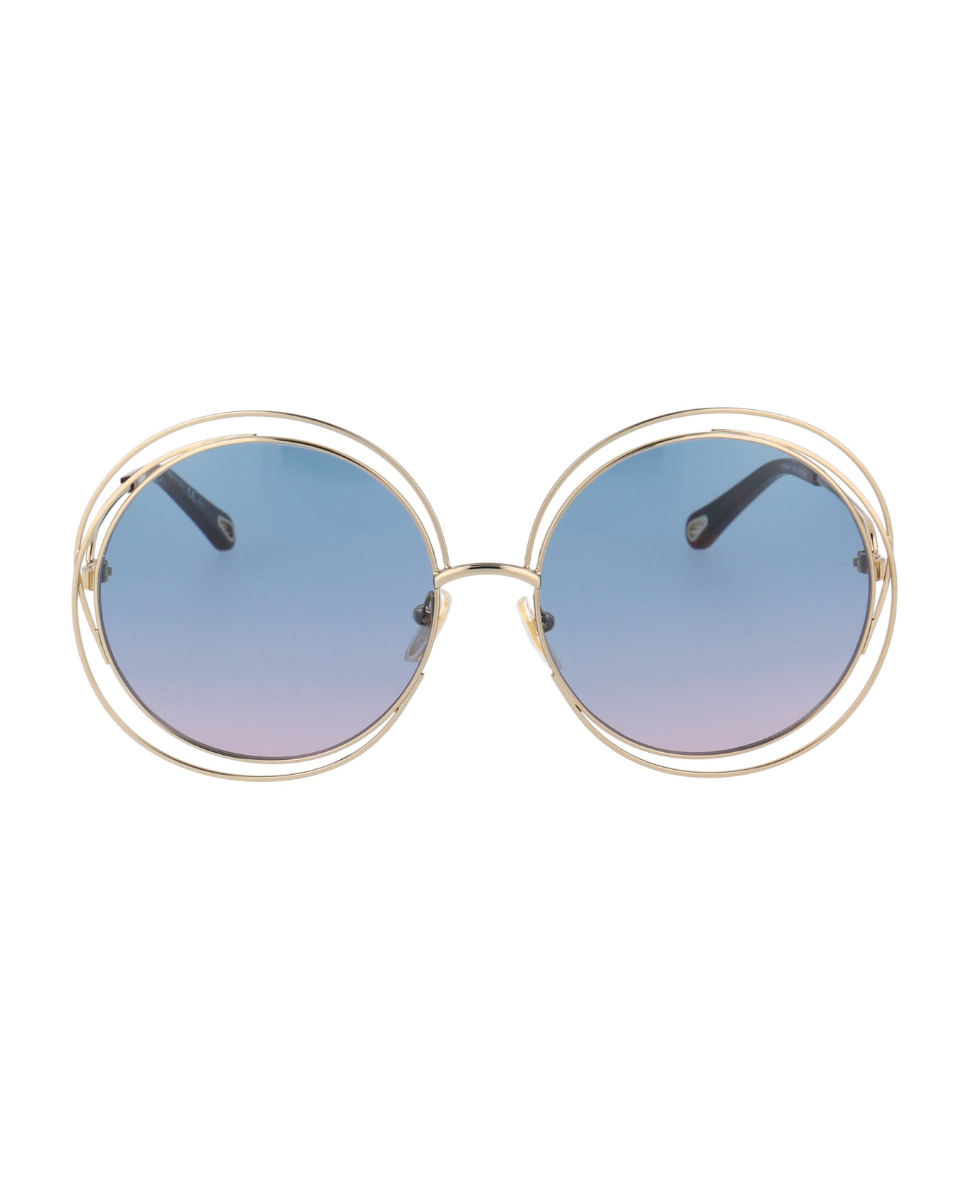 Chloé Eyewear Ch0045s Sunglasses - 003 GOLD GOLD BLUE サングラス