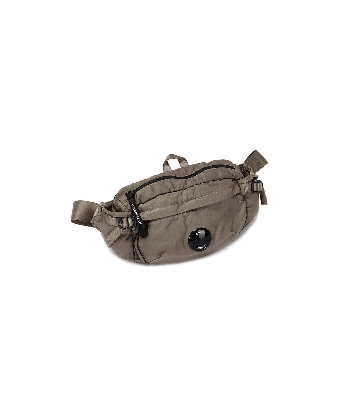 C.P. Company Lens-detailed Zipped Padded Belt Bag - WALNUT