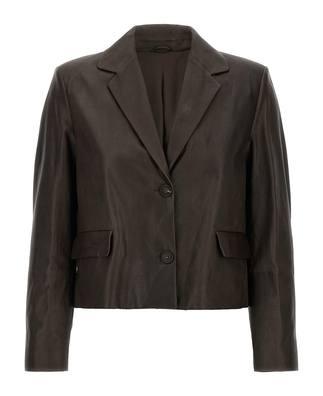 Brunello Cucinelli Blazer Nappa Monile - Brown
