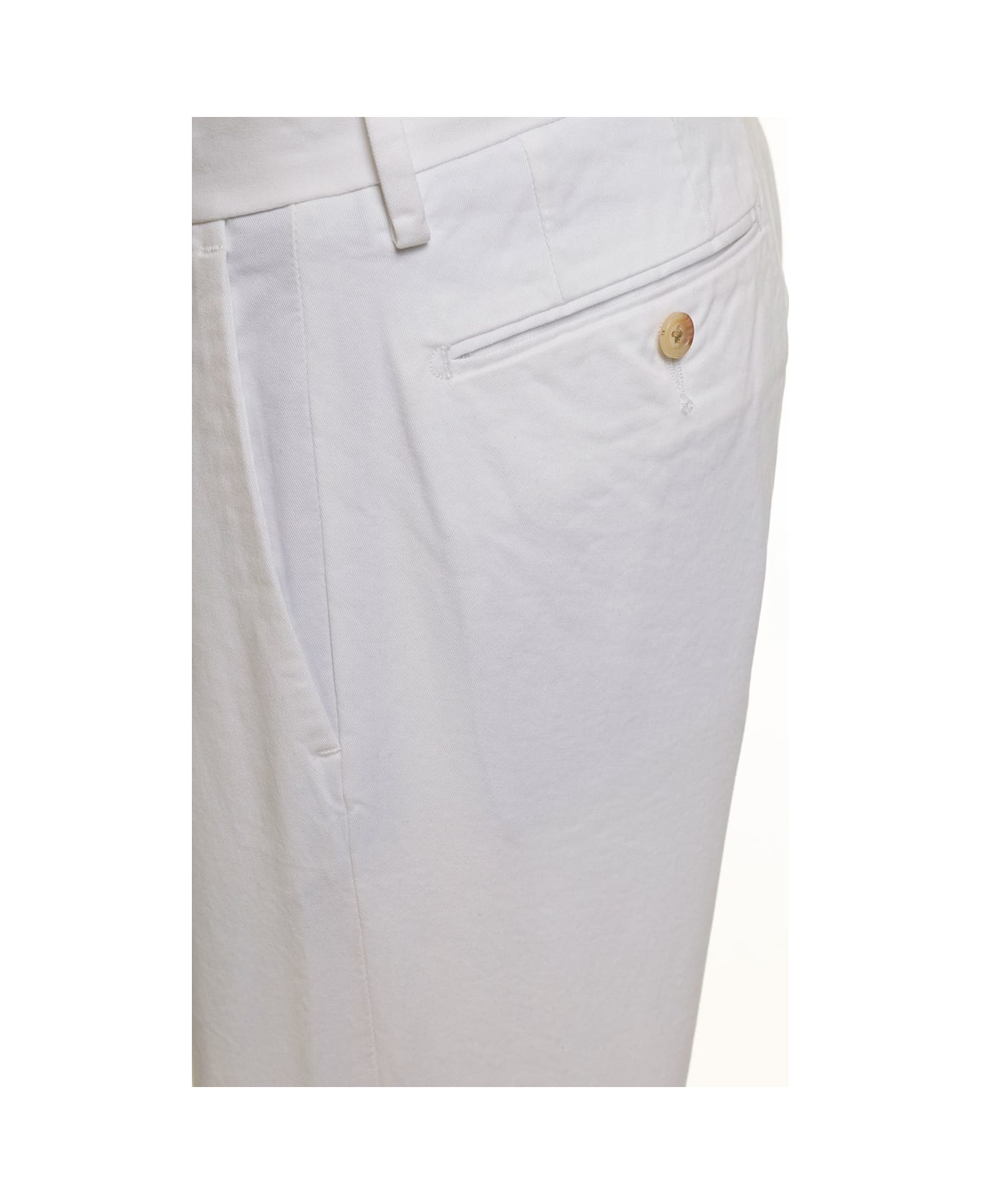 Polo Ralph Lauren Man's White Cotton Bermuda Shorts - White