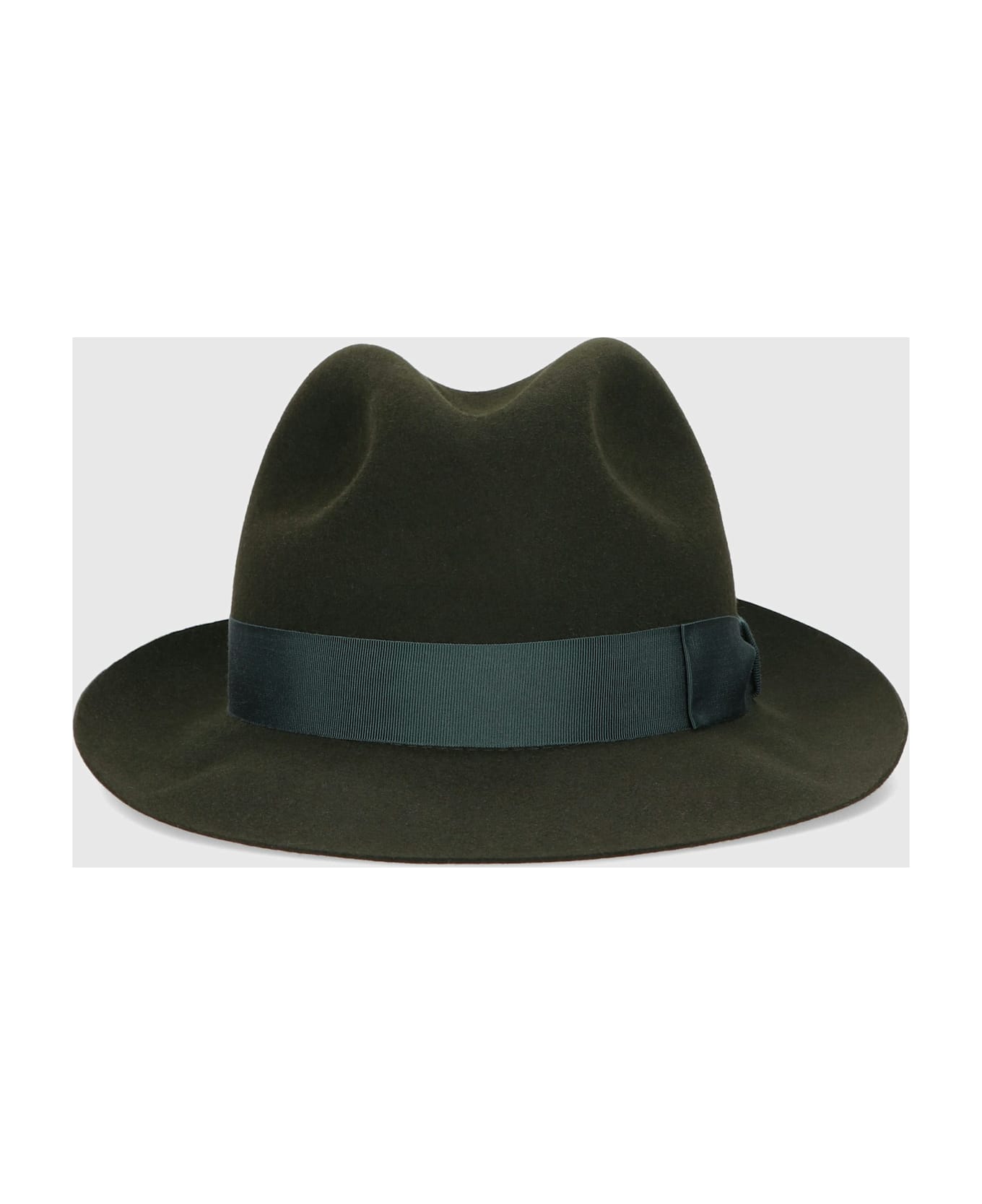 Borsalino Damiano Marengo Felt - DARK GREEN, TONE ON TONE HATBAND