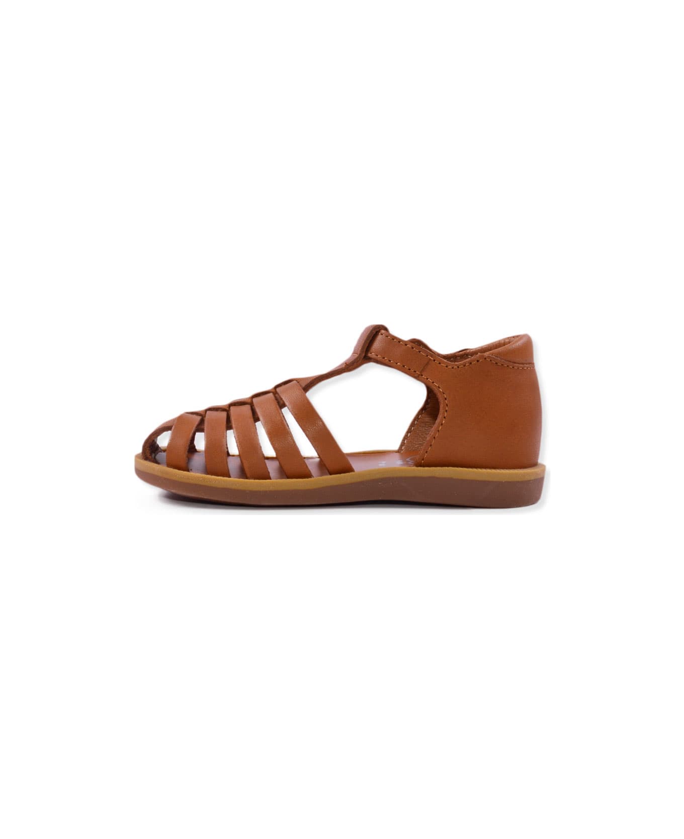Pom d'Api Sandals In Smooth Leather - Brown