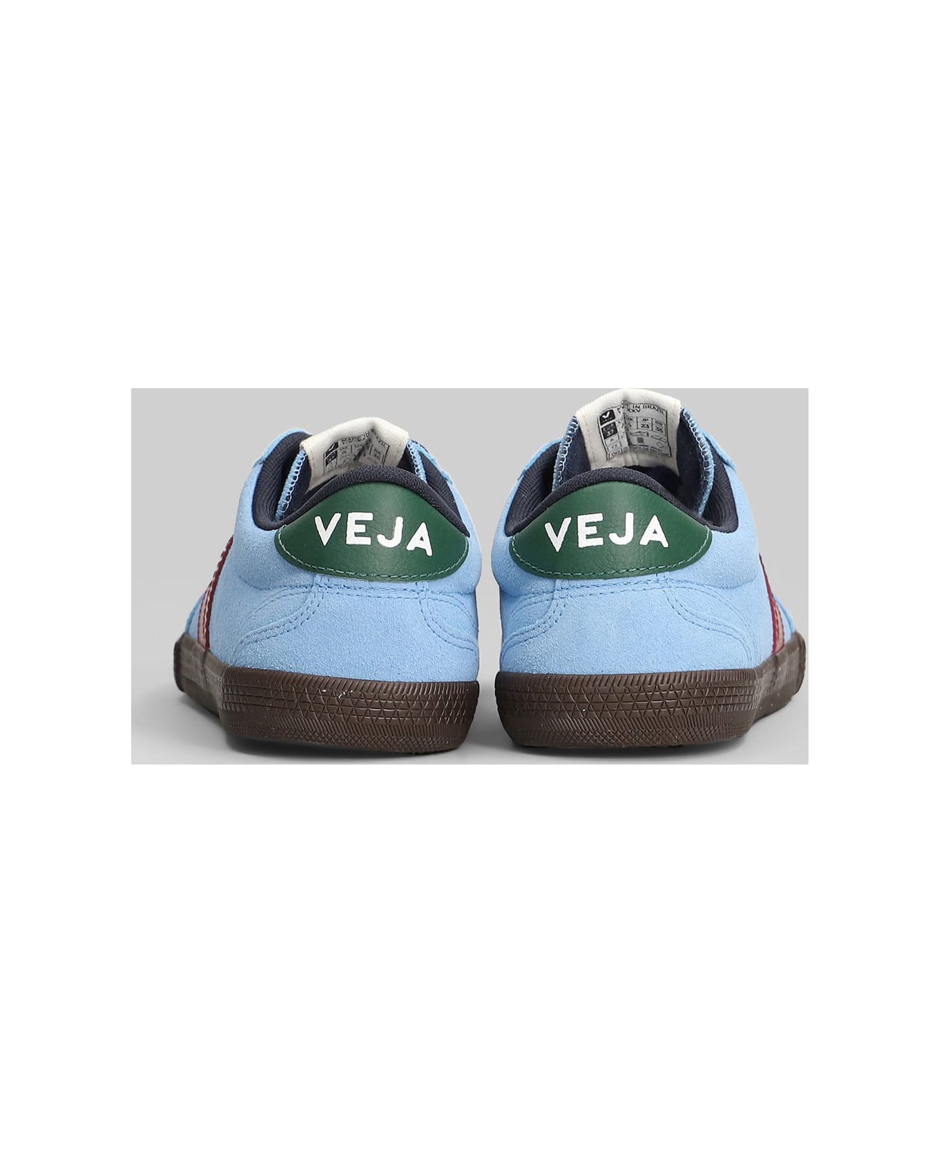 Veja Volley Sneakers In Cyan Suede - cyan