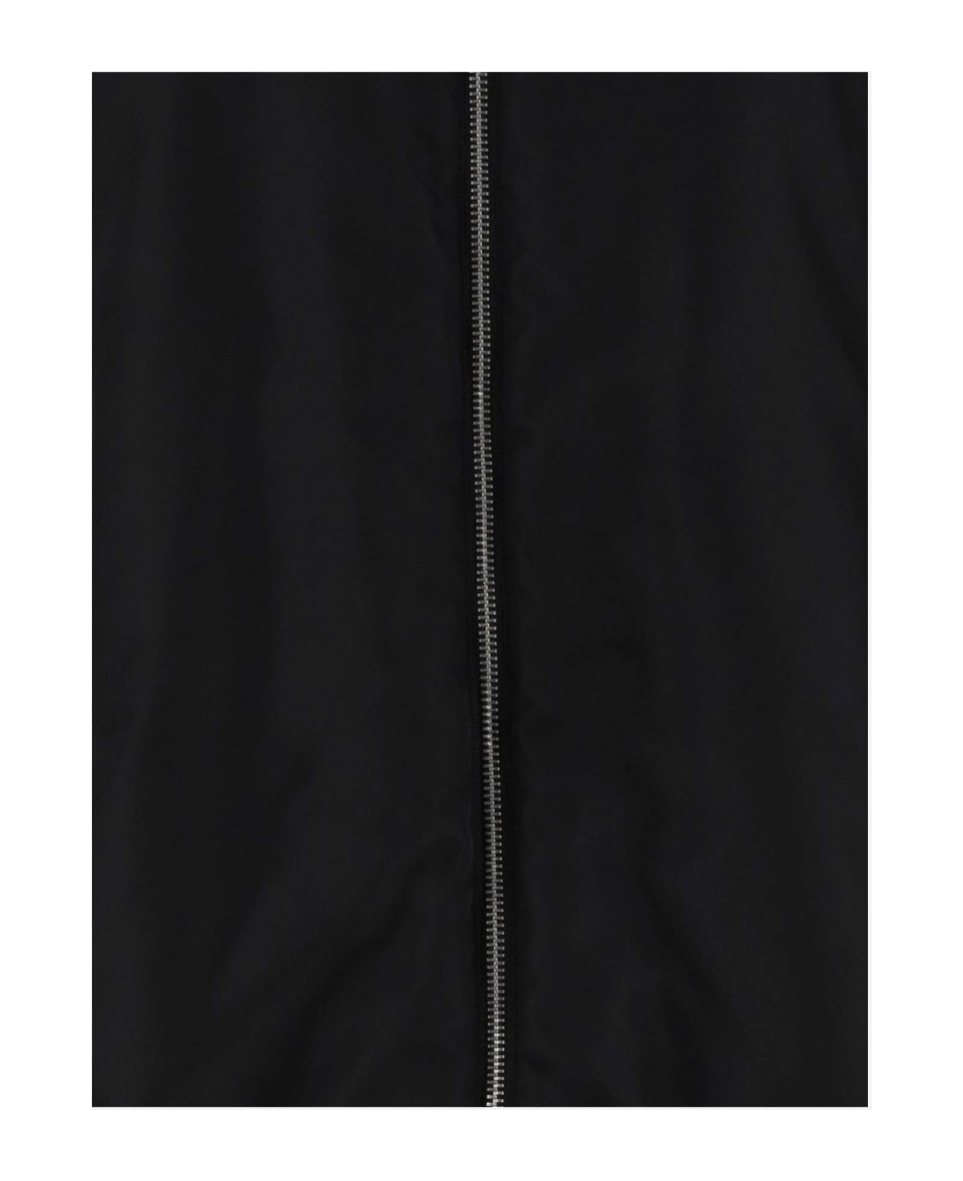 Emporio Armani Nylon Bomber Jacket With Zipper - Black