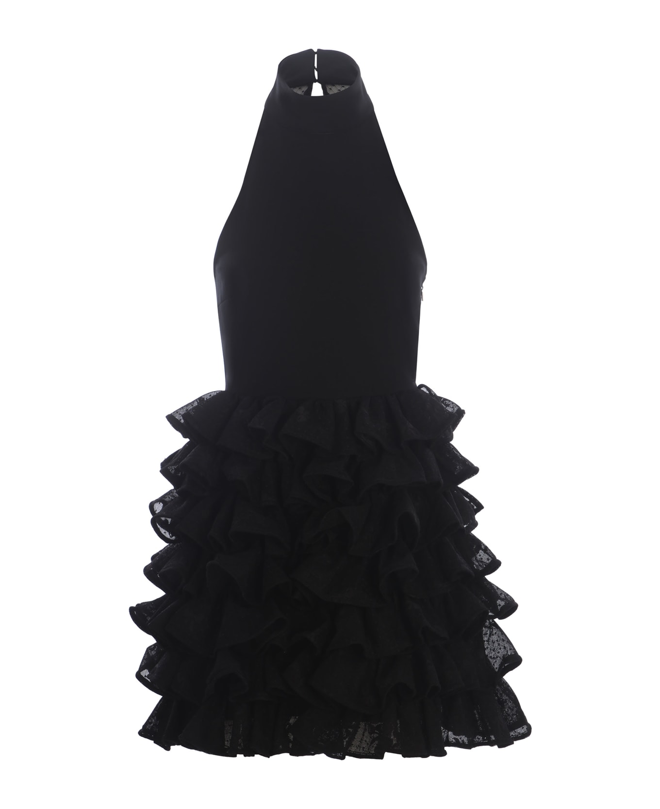 Rotate by Birger Christensen Dress Rotate "bow" Made Of Viscose - Nero