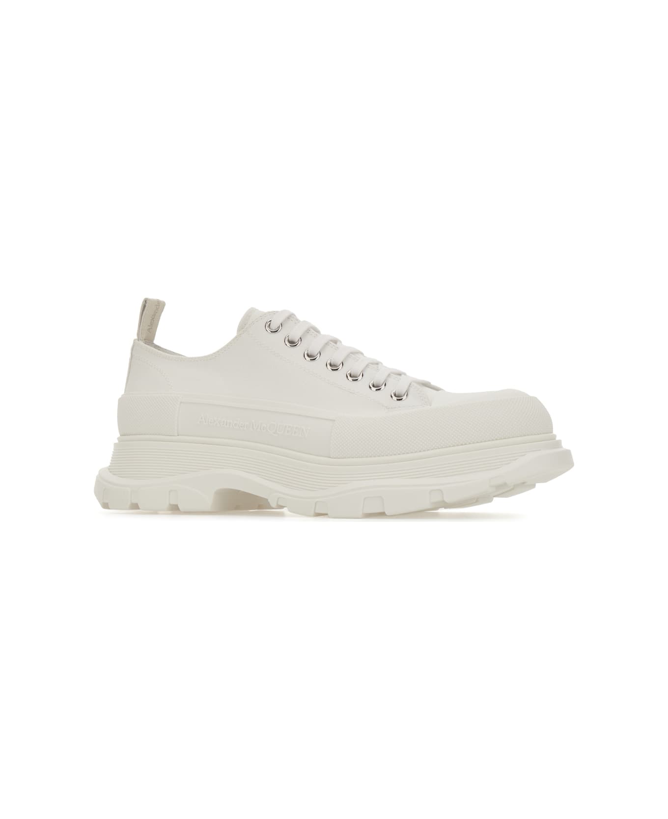 Alexander McQueen White Canvas Tread Slick Sneakers - 9000