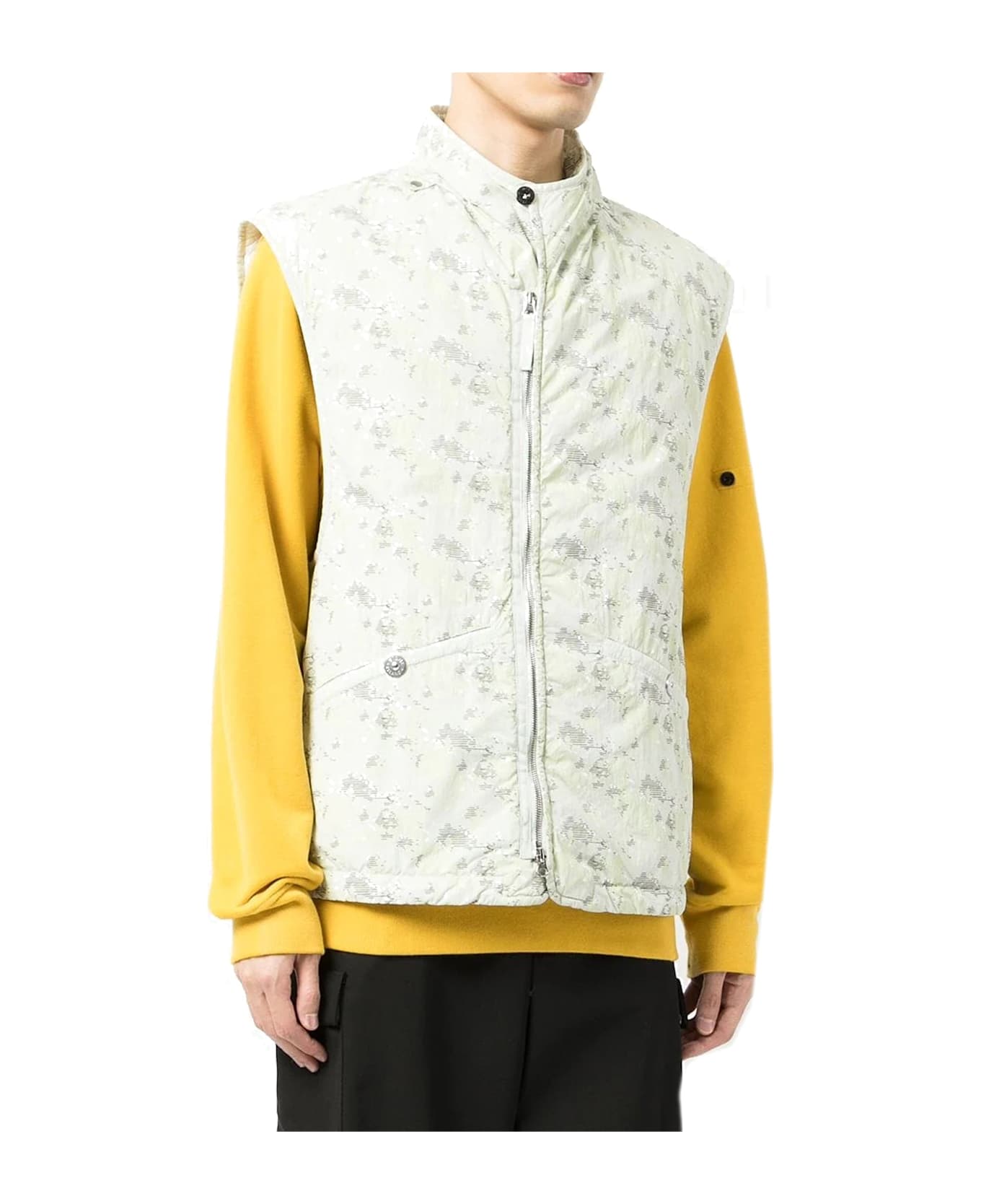 Stone Island Printed Brushed Gilet - Green