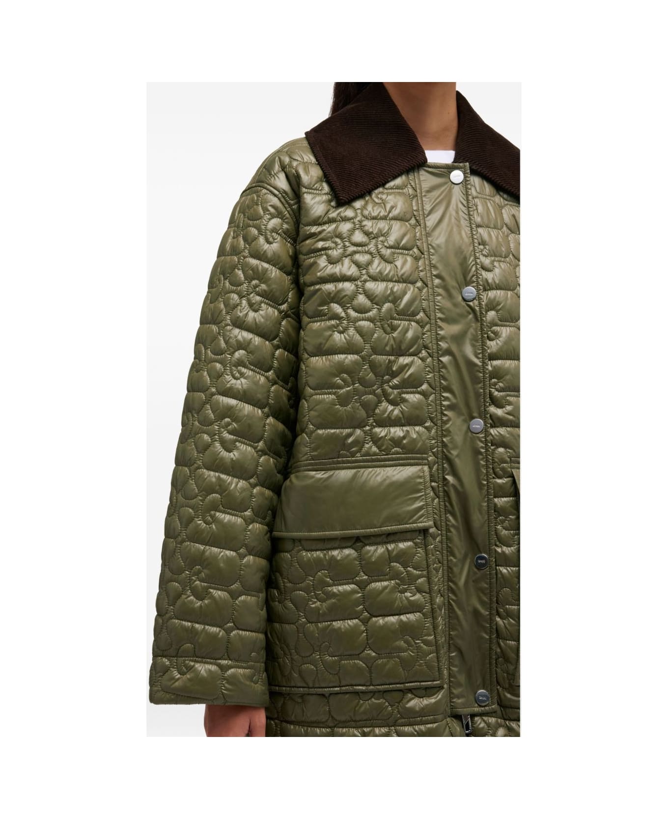 Ganni Quilted Jacket - Green
