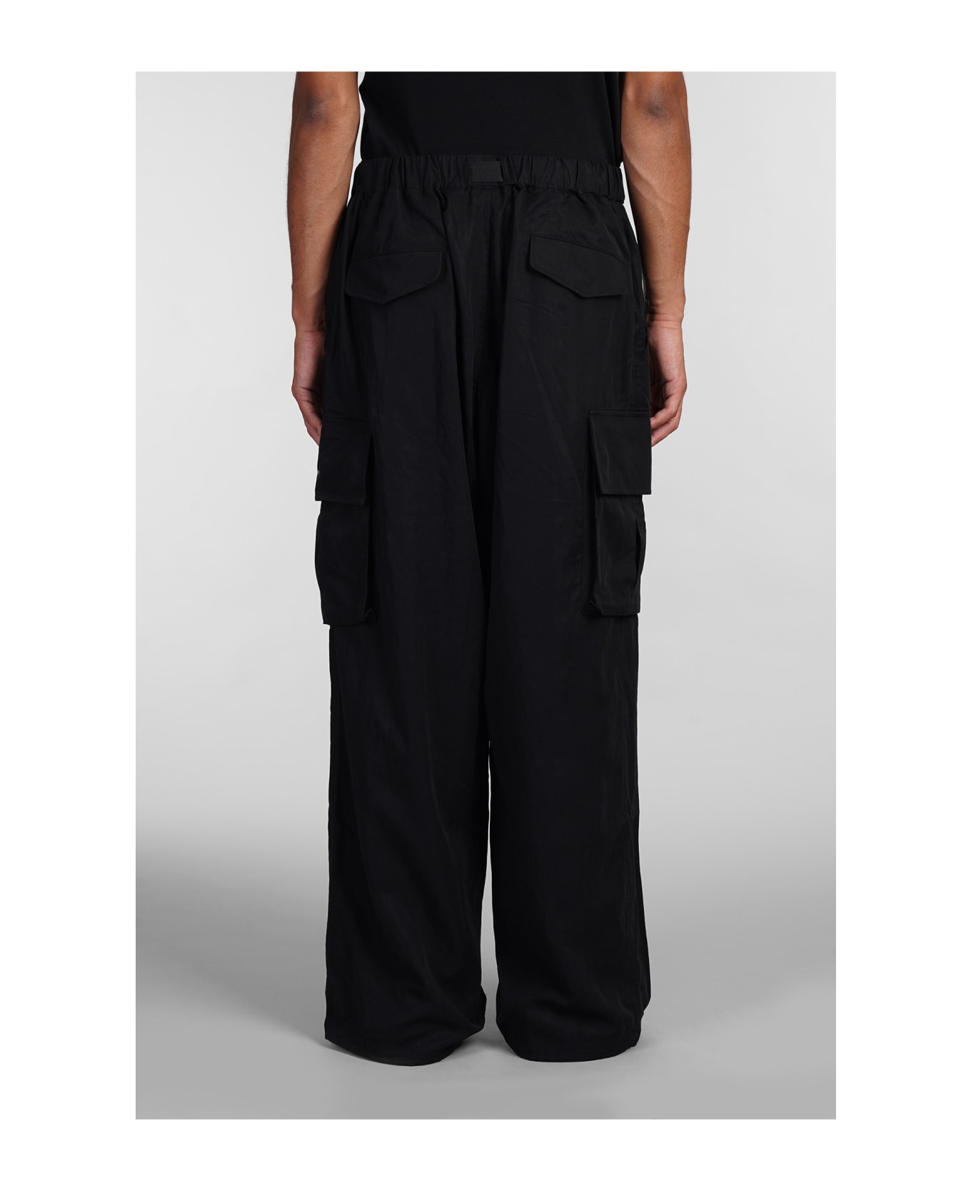 Y-3 Pants In Black Wool And Polyester - Black