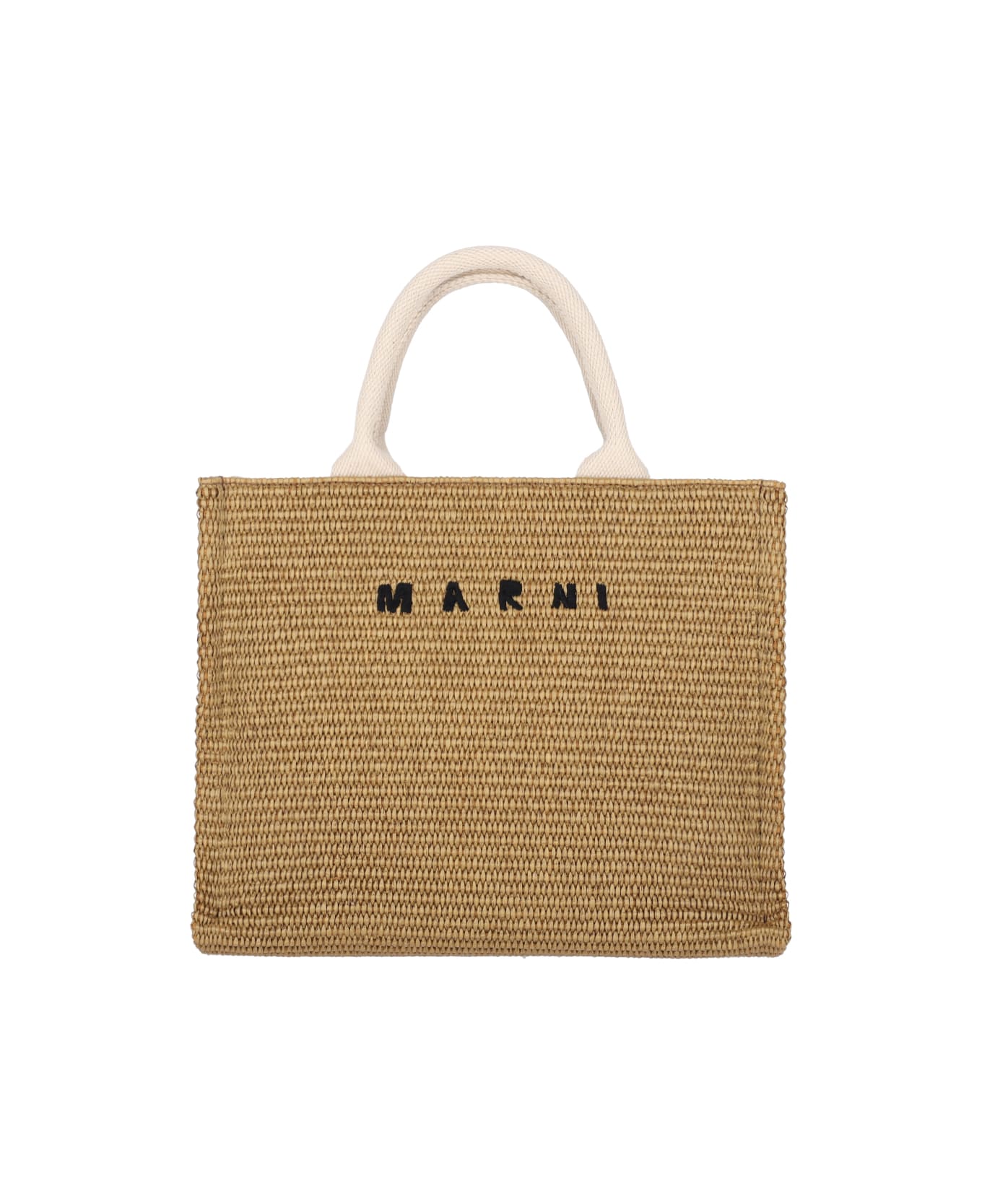 Marni Logo Small Tote Bag - Brown