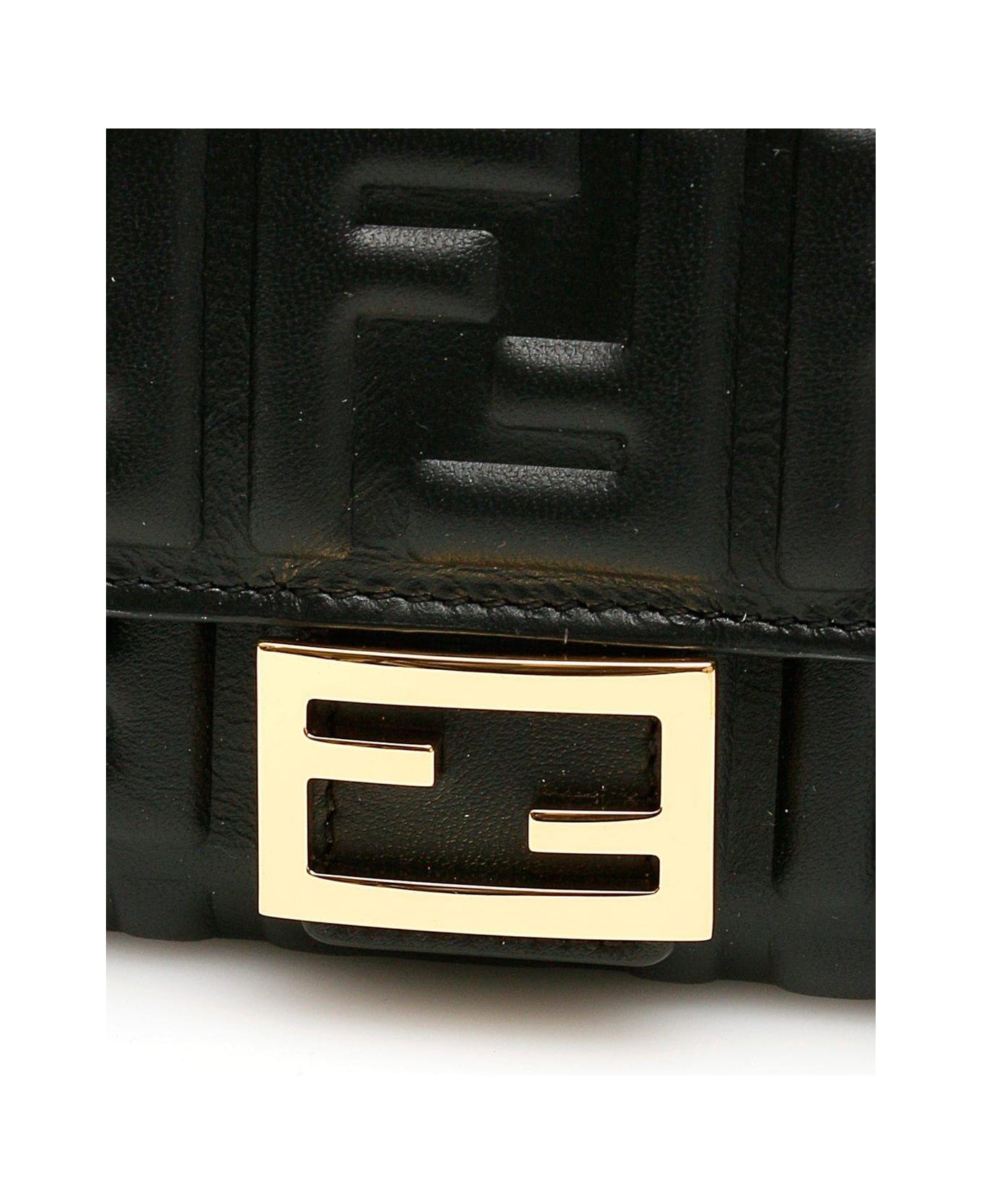 Fendi Ff Motif Baguette Continental Chain-linked Wallet - Nero