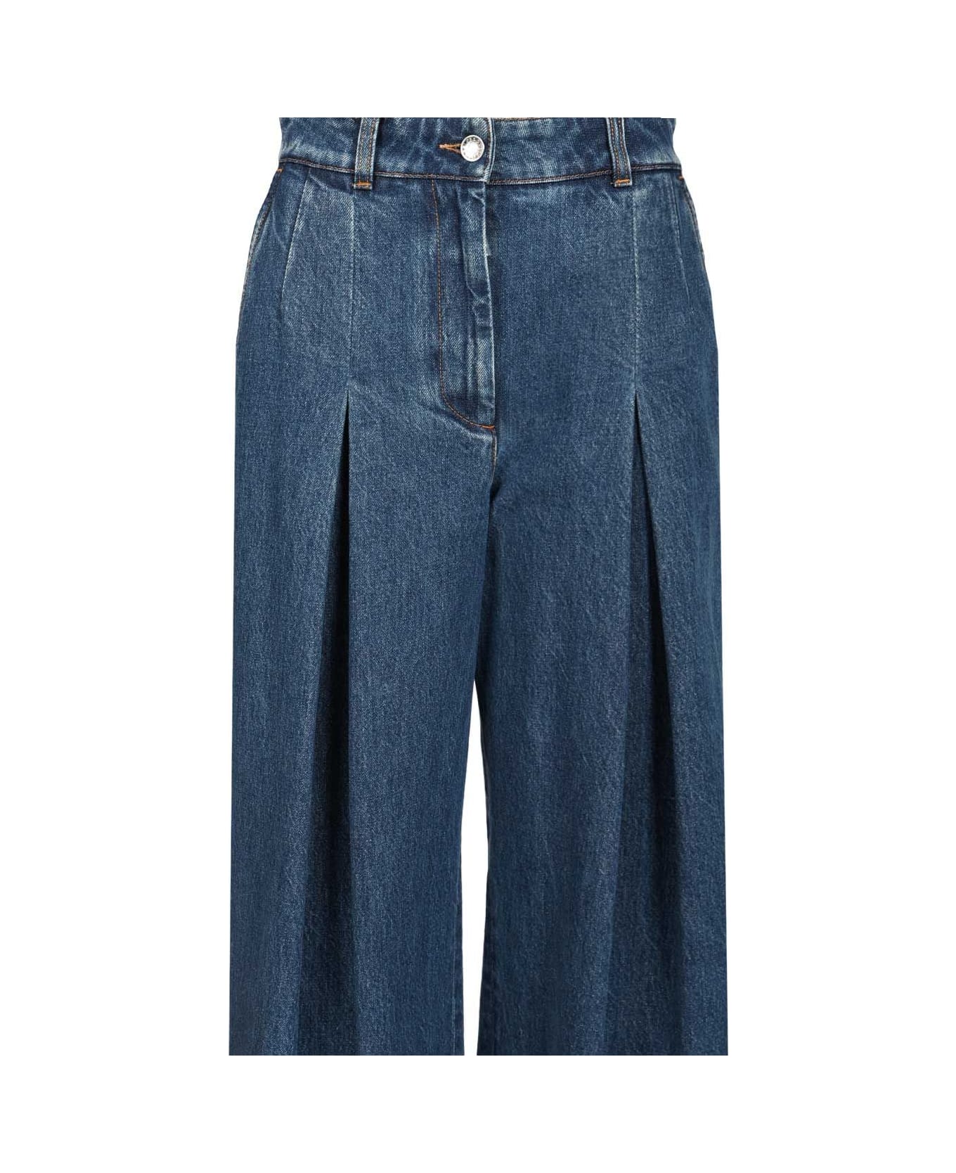 Dolce 
Gabbana Pantalone Gamba Ampia - Blue