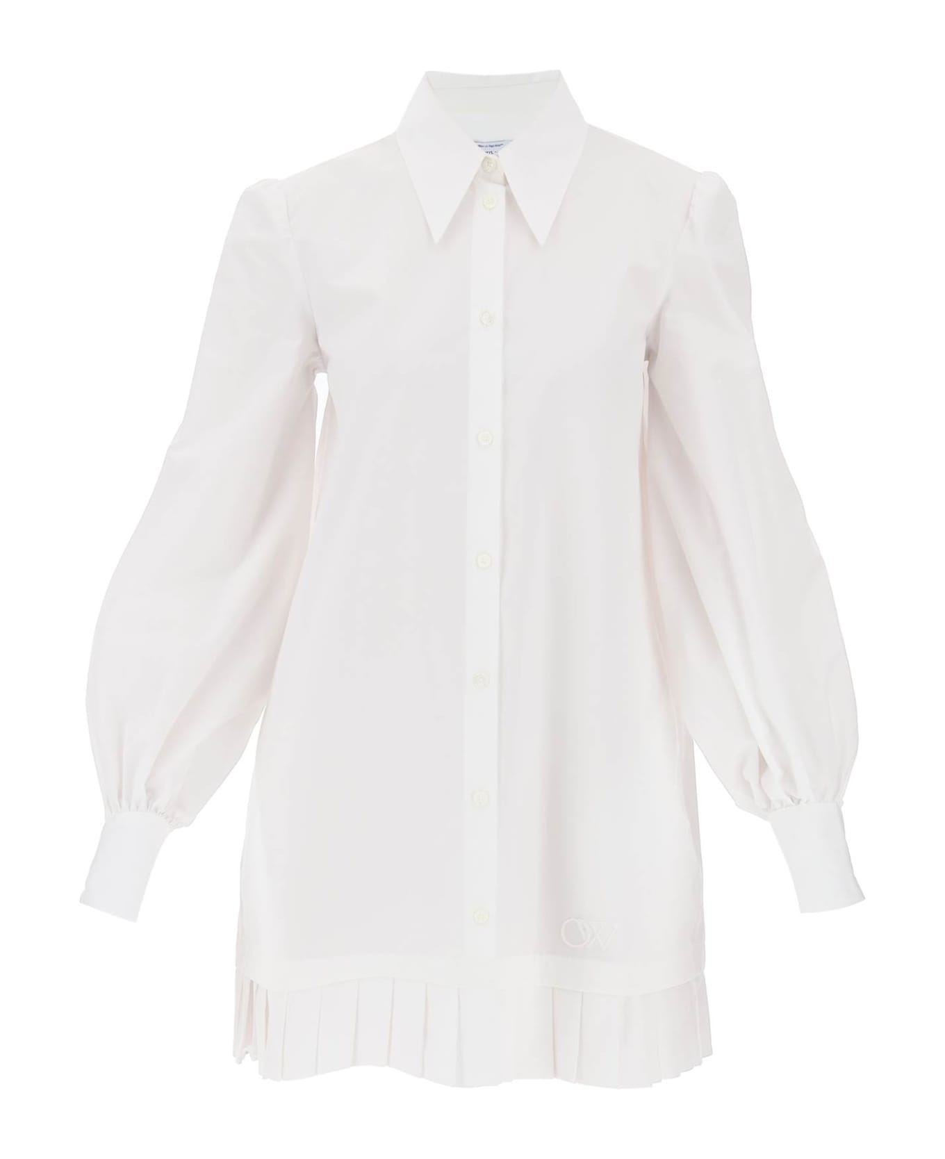 Off-White Mini Shirt Dress - White