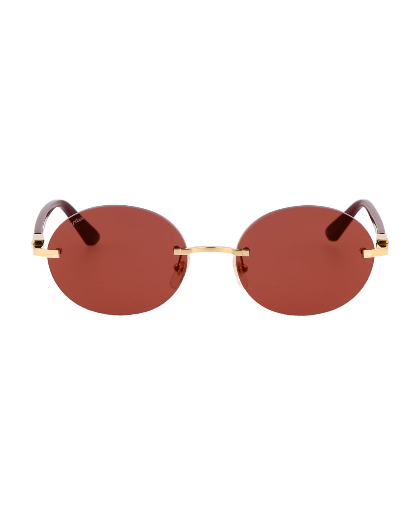 Cartier Eyewear Ct0005cs Sunglasses - 010 gold burgundy red