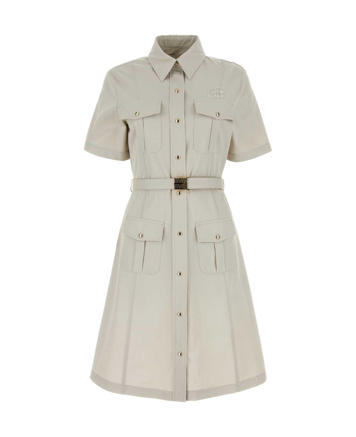 Miu Miu Sand Gabardine Dress - CALCE