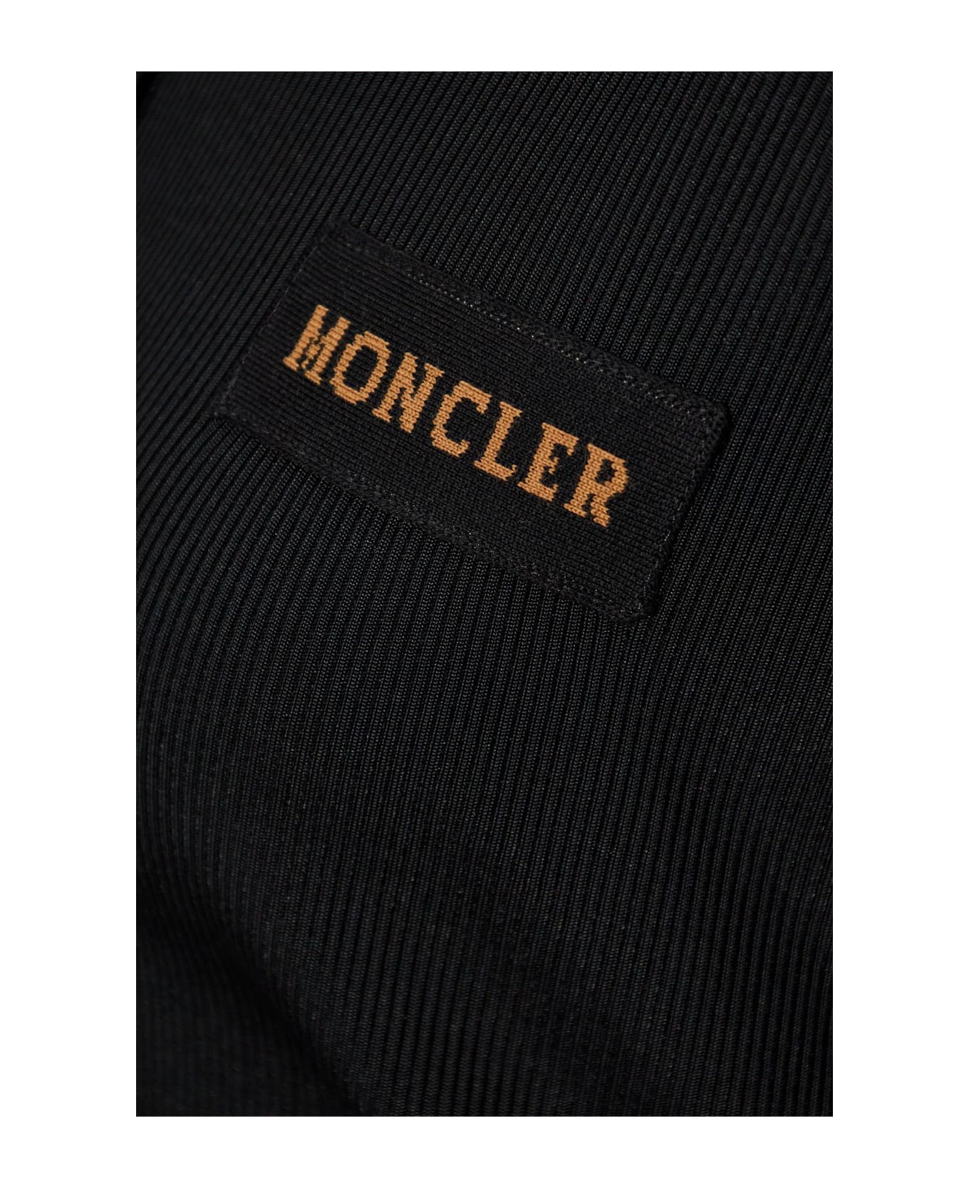 Moncler Dress With Logo Patch - Black