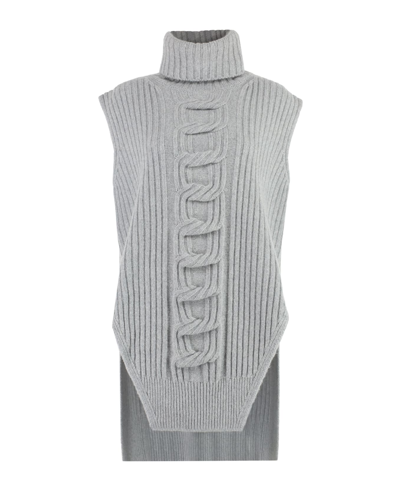 Stella McCartney Cable Knit Sleeveless Sweater - grey