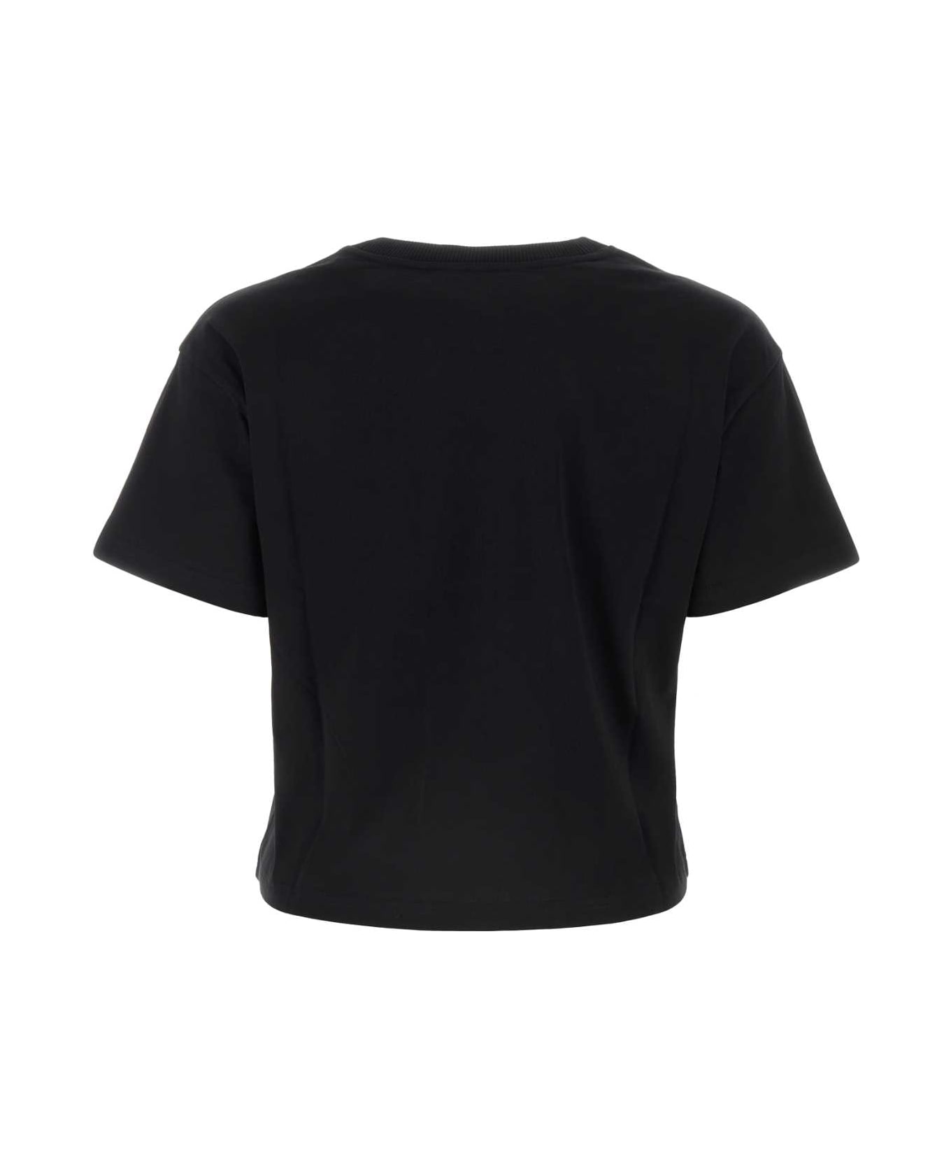 A.P.C. Black Cotton T-shirt - NOIRBLANC