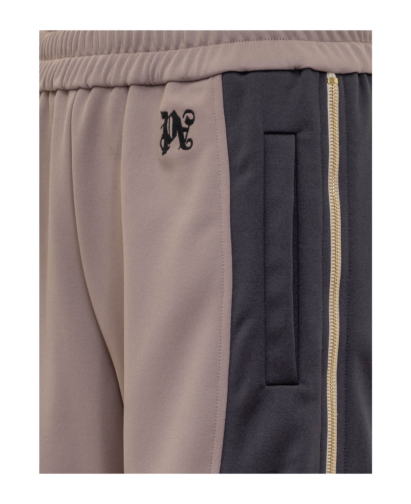 Palm Angels Logo Embroidered Colour-blocked Track Pants - LILAC MULTI