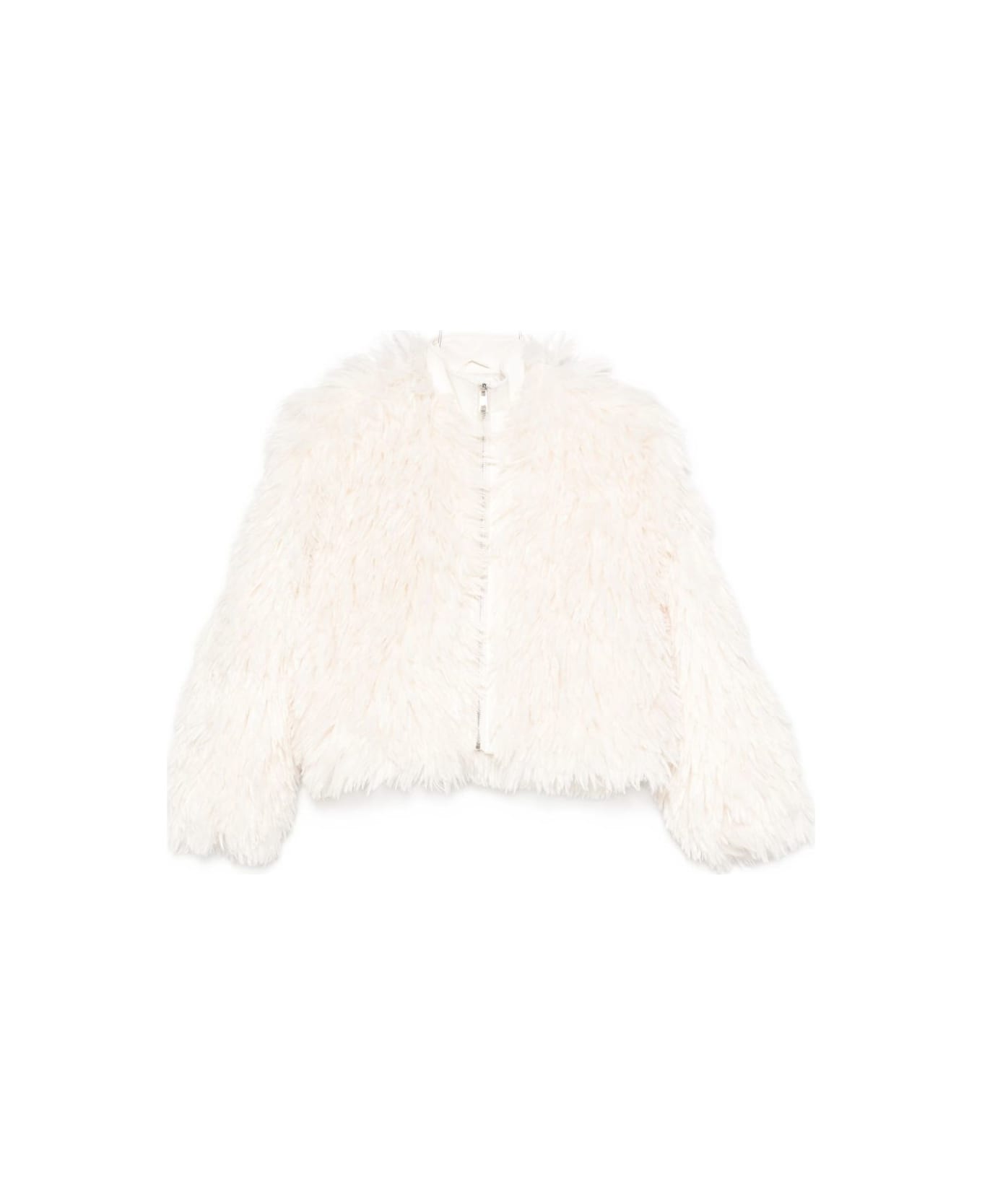 Apparis Zip-up Faux-fur Jacket - White