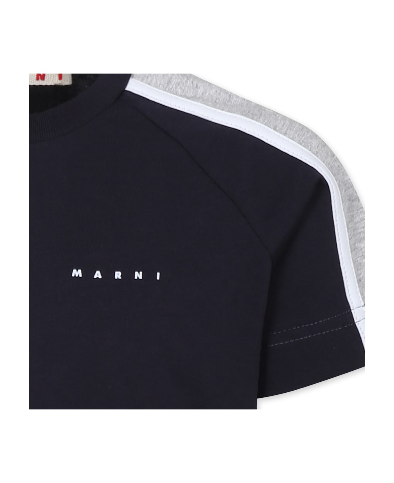Marni Blue T-shirt For Boy With Logo - Blue