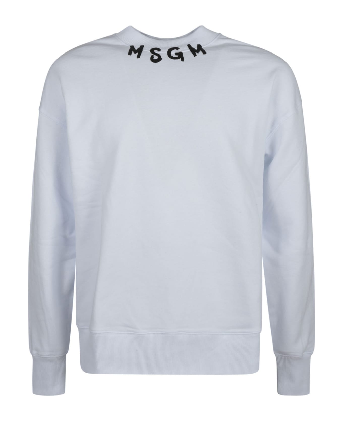 MSGM Logo Neck Sweatshirt - White